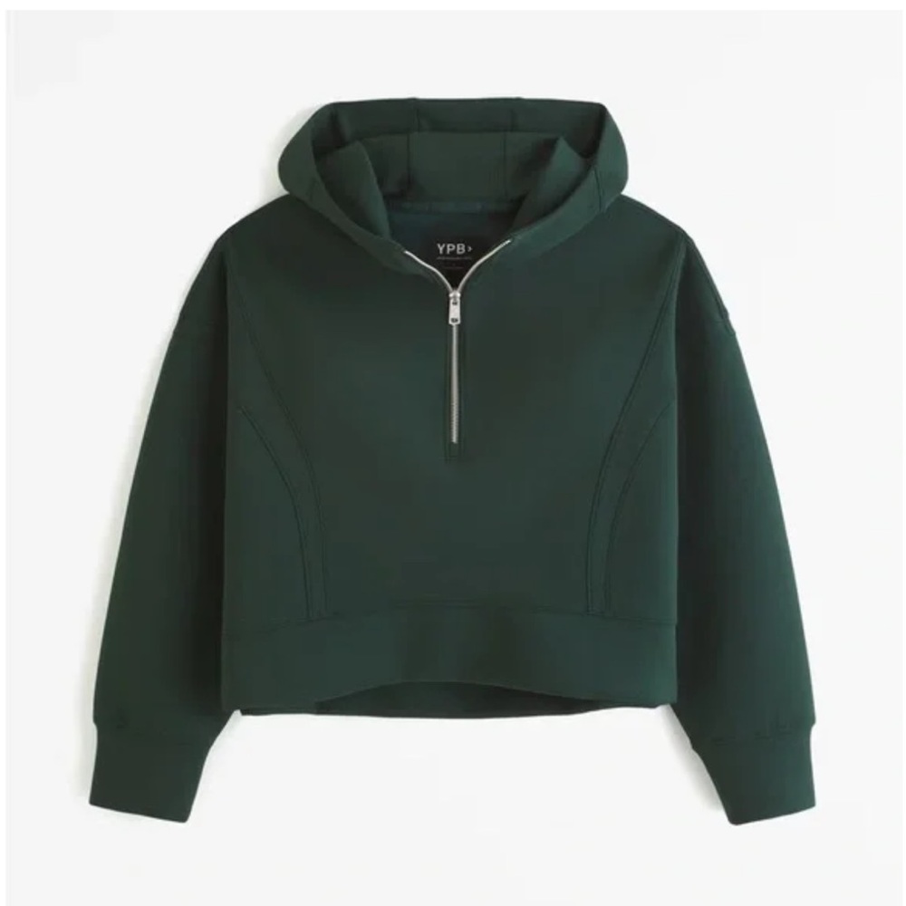 YPB neoKNIT Half-Zip Hoodie Evergreen like new